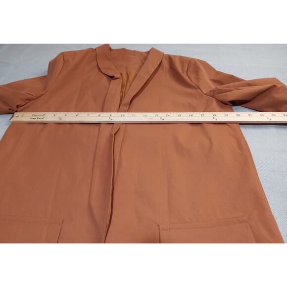 Fashion Noma Women's Medium Blazer Copper Colored Long Sleeves Open Front - Picture 7 of 7